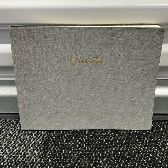 Tempo Italian Canvas Gray Guest Book, NWOT - Picture 1 of 3